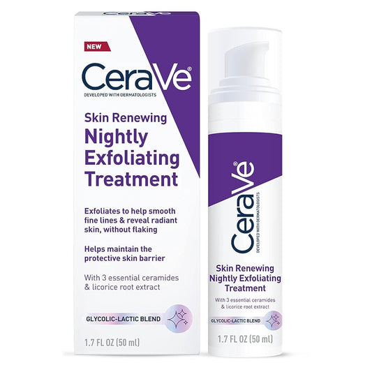 Sérum exfoliant de nuit – Mélange d'AHA à 5 % avec acide glycolique et lactique