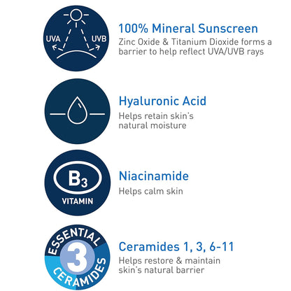 100% Mineral Sunscreen SPF 30 – With Zinc, Niacinamide & Hyaluronic Acid