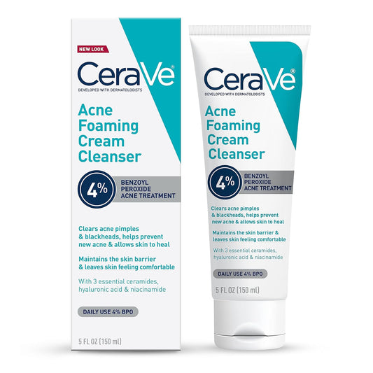 Acne Foaming Cleanser – 4% Benzoyl Peroxide Face Wash