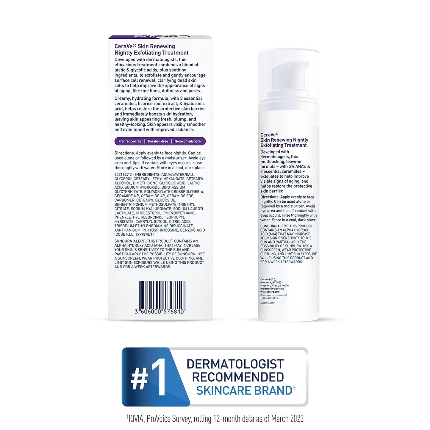 Sérum exfoliant de nuit – Mélange d'AHA à 5 % avec acide glycolique et lactique