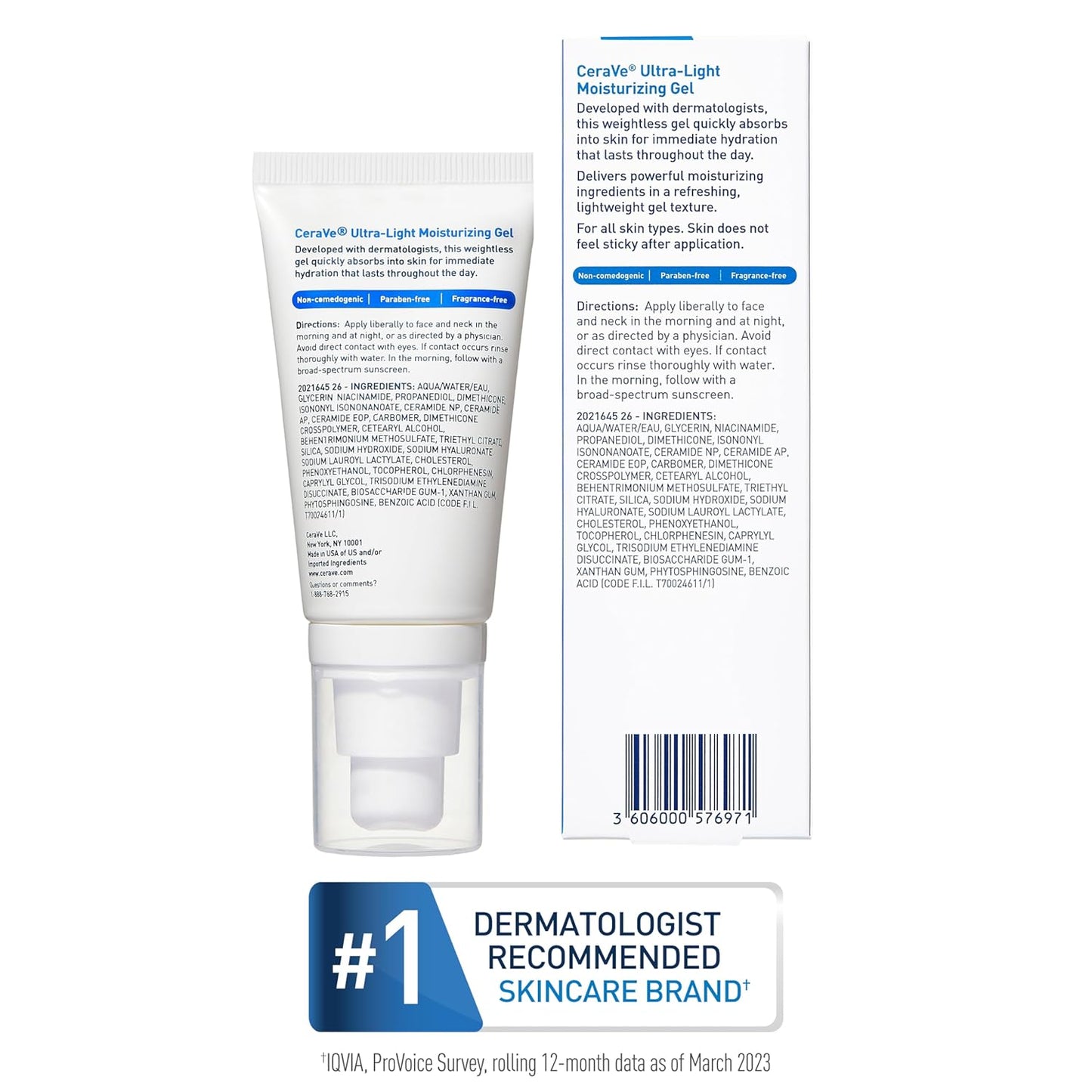 Gel hydratant ultra-léger – Aux céramides et à la niacinamide