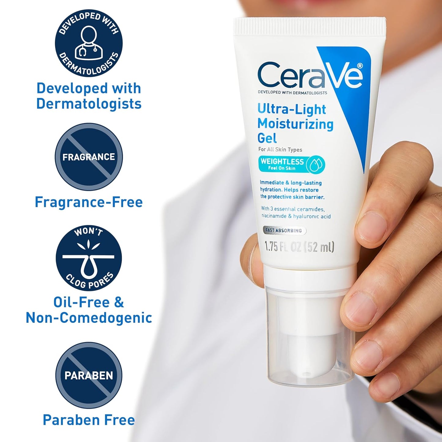 Gel hydratant ultra-léger – Aux céramides et à la niacinamide