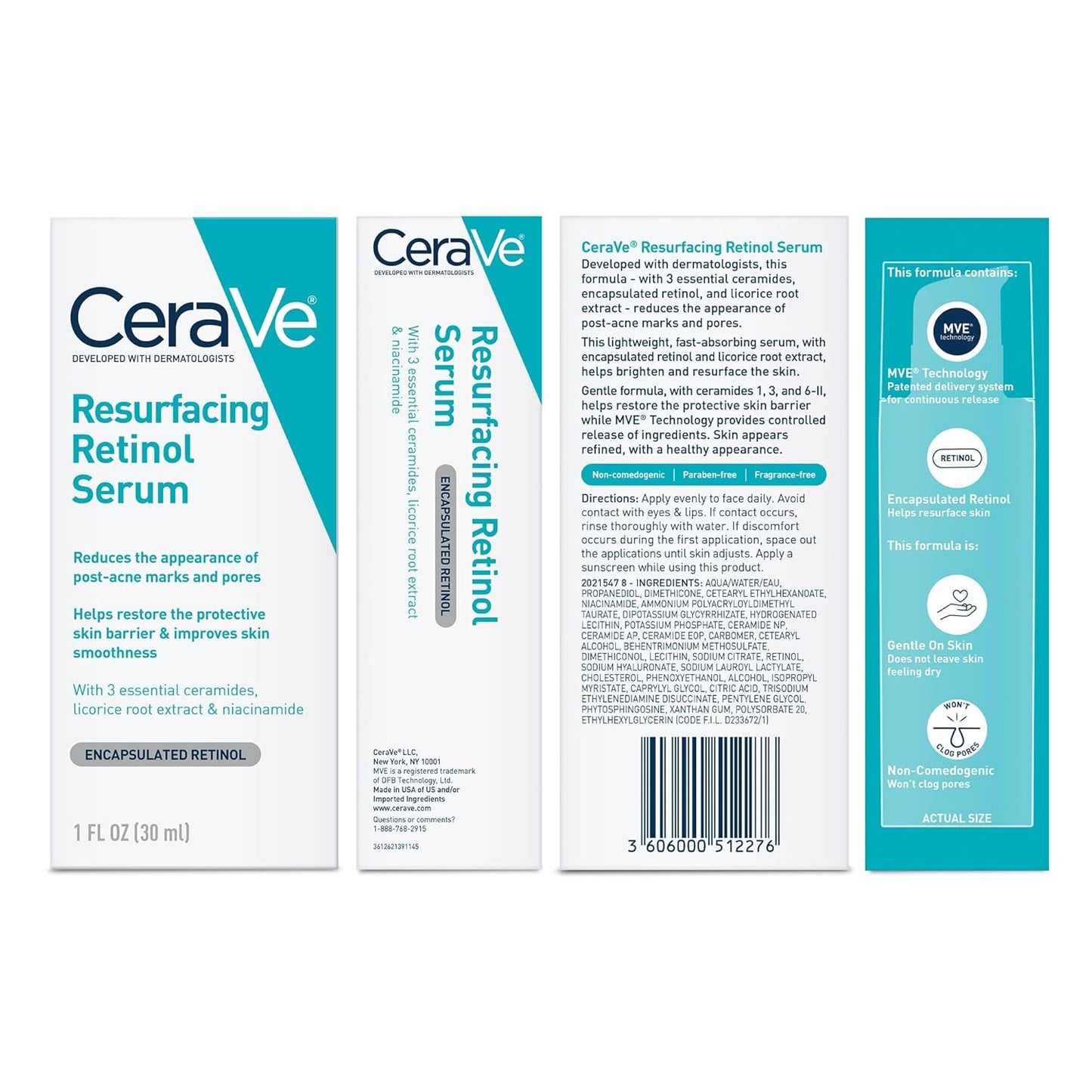 Sérum resurfaçant au rétinol – Pour les marques post-acné et le resserrement des pores