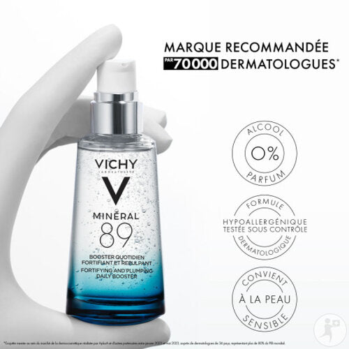 Vichy Minéral 89 Booster Fortifiant Hydratation Flacon Pompe 50ml
